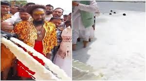 “Grand 21-Day Ritual on Narmada: 11,000 Litres of Milk & 41 Tons of Offerings Spark Debate